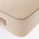 PRADA Shoulder Bag Leather Ivory Silver Auth 192693A-15