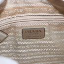 PRADA Shoulder Bag Leather Ivory Silver Auth 192693A-19