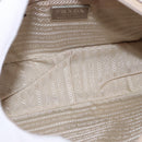 PRADA Shoulder Bag Leather Ivory Silver Auth 192693A-10
