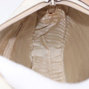 PRADA Shoulder Bag Leather Ivory Silver Auth 192693A-20