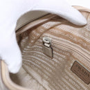 PRADA Shoulder Bag Leather Ivory Silver Auth 192693A-22