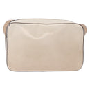 PRADA Shoulder Bag Leather Ivory Silver Auth 192693A-2