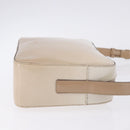 PRADA Shoulder Bag Leather Ivory Silver Auth 192693A-3
