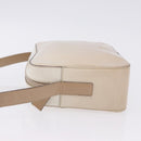PRADA Shoulder Bag Leather Ivory Silver Auth 192693A-4