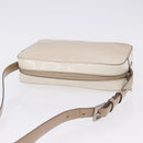 PRADA Shoulder Bag Leather Ivory Silver Auth 192693A-6