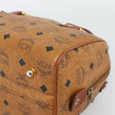 MCM Vicetos Hand Bag PVC Leather Brown Gold Tone Auth 192694-12