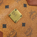 MCM Vicetos Hand Bag PVC Leather Brown Gold Tone Auth 192694-15