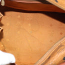 MCM Vicetos Hand Bag PVC Leather Brown Gold Tone Auth 192694-16