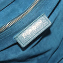 SAINT LAURENT Hand Bag Leather Navy Beige 197149 Auth 192695A-19