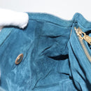 SAINT LAURENT Hand Bag Leather Navy Beige 197149 Auth 192695A-21