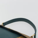 SAINT LAURENT Hand Bag Leather Navy Beige 197149 Auth 192695A-8