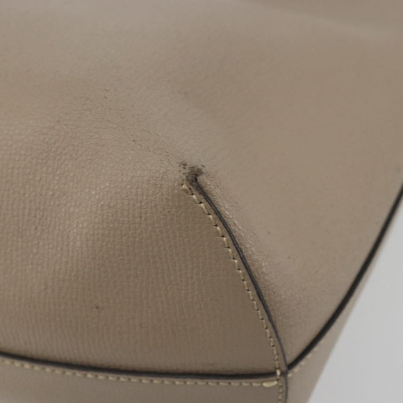 FENDI F's Tote Bag Leather Gray 8BH348 Auth 192696A