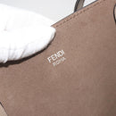 FENDI F's Tote Bag Leather Gray 8BH348 Auth 192696A-18