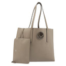 FENDI F's Tote Bag Leather Gray 8BH348 Auth 192696A-1