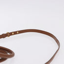 Miu Miu Madras Hand Bag Leather 2way Brown Gold Auth 192697V-14