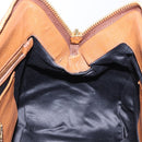 Miu Miu Madras Hand Bag Leather 2way Brown Gold Auth 192697V-22