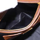 Miu Miu Madras Hand Bag Leather 2way Brown Gold Auth 192697V-25