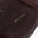 Miu Miu Shoulder Bag Leather 2way Brown Auth 192700A-19