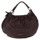 Miu Miu Shoulder Bag Leather 2way Brown Auth 192700A-13