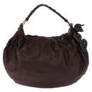 Miu Miu Shoulder Bag Leather 2way Brown Auth 192700A-2