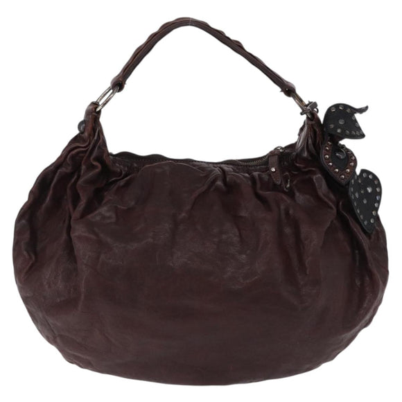 Miu Miu Shoulder Bag Leather 2way Brown Auth 192700A