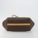 CELINE Macadam Tote Bag PVC Leather Brown Gold Tone Auth 192701-5