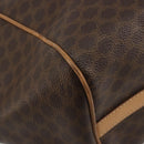 CELINE Macadam Tote Bag PVC Leather Brown Gold Tone Auth 192701-14