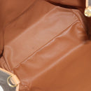 CELINE Macadam Tote Bag PVC Leather Brown Gold Tone Auth 192701-17