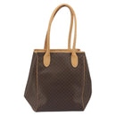 CELINE Macadam Tote Bag PVC Leather Brown Gold Tone Auth 192701-2