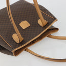 CELINE Macadam Tote Bag PVC Leather Brown Gold Tone Auth 192701-6