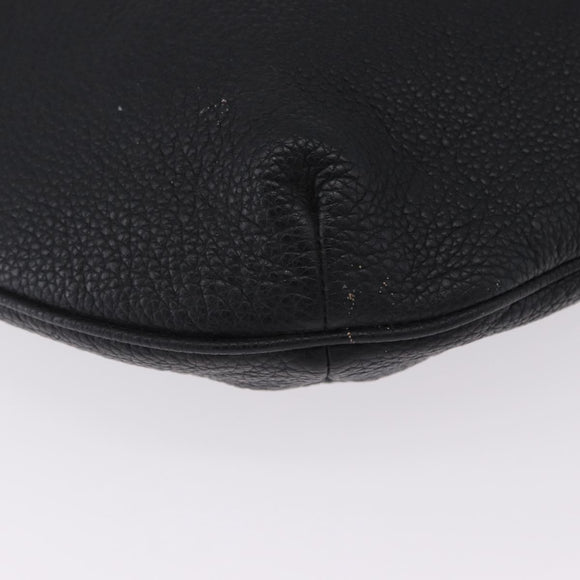 GUCCI Shoulder Bag Leather Black Gold Tone 523588 Auth 192702A
