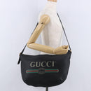 GUCCI Shoulder Bag Leather Black Gold Tone 523588 Auth 192702A-22