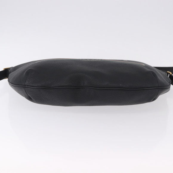 GUCCI Shoulder Bag Leather Black Gold Tone 523588 Auth 192702A