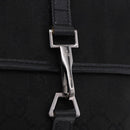 GUCCI GG Canvas Waist Bag Black Silver 92543 Auth 192704A-17