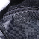 GUCCI GG Canvas Waist Bag Black Silver 92543 Auth 192704A-18