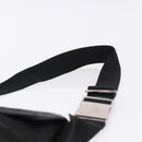 GUCCI GG Canvas Waist Bag Black Silver 92543 Auth 192704A-8