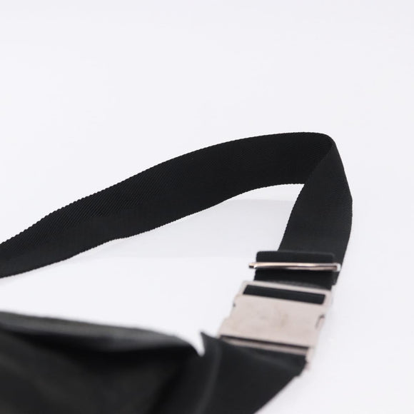 GUCCI GG Canvas Waist Bag Black Silver 92543 Auth 192704A