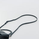 BALENCIAGA Hour Hand Bag Leather 2way Navy Silver 593546 Auth 192706M-15