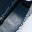 BALENCIAGA Hour Hand Bag Leather 2way Navy Silver 593546 Auth 192706M-10