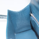 BALENCIAGA Hour Hand Bag Leather 2way Navy Silver 593546 Auth 192706M-23