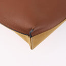 LOEWE Clutch Bag Canvas Brown Silver Auth 192707A-10