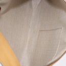 LOEWE Clutch Bag Canvas Brown Silver Auth 192707A-14