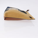 LOEWE Clutch Bag Canvas Brown Silver Auth 192707A-4