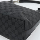 GUCCI GG Canvas Shoulder Bag Black Silver 000.0602 Auth 192708-9