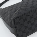 GUCCI GG Canvas Shoulder Bag Black Silver 000.0602 Auth 192708-14