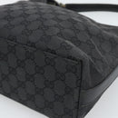 GUCCI GG Canvas Shoulder Bag Black Silver 000.0602 Auth 192708-15