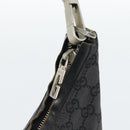 GUCCI GG Canvas Shoulder Bag Black Silver 000.0602 Auth 192708-10