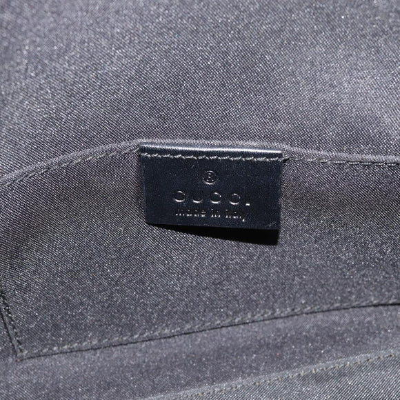 GUCCI GG Canvas Shoulder Bag Black Silver 000.0602 Auth 192708