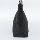 GUCCI GG Canvas Shoulder Bag Black Silver 000.0602 Auth 192708-3