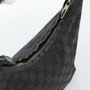 GUCCI GG Canvas Shoulder Bag Black Silver 000.0602 Auth 192708-6